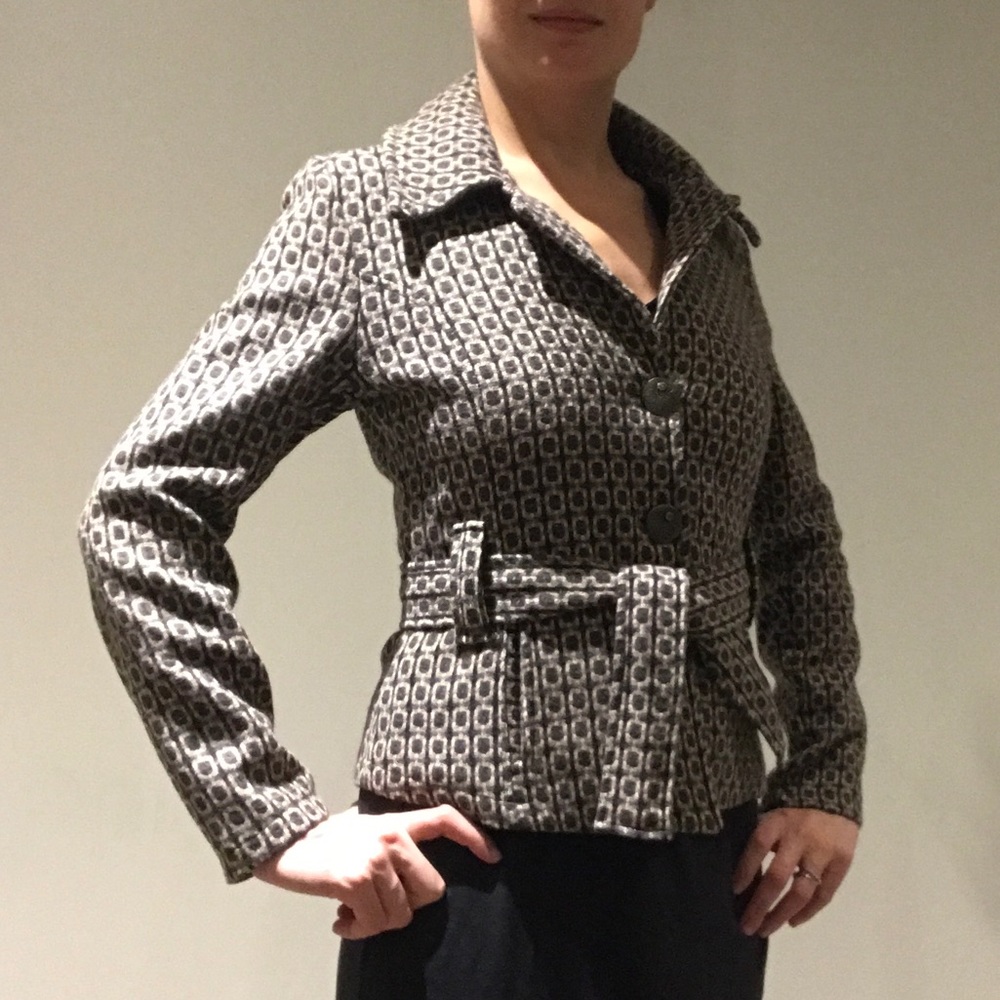 Brown Wool Checked Jacket